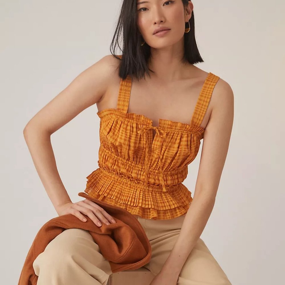 Anthropologie Current Air Smocked Cami